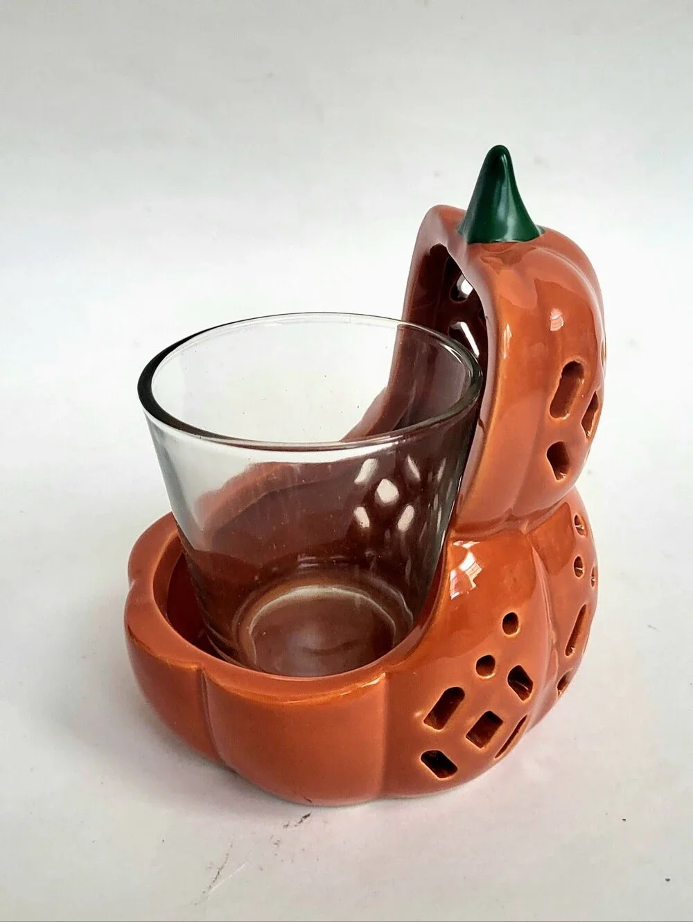 Yankee Candle Ceramic Pierced Pumpkin Votive/Tealight Holder